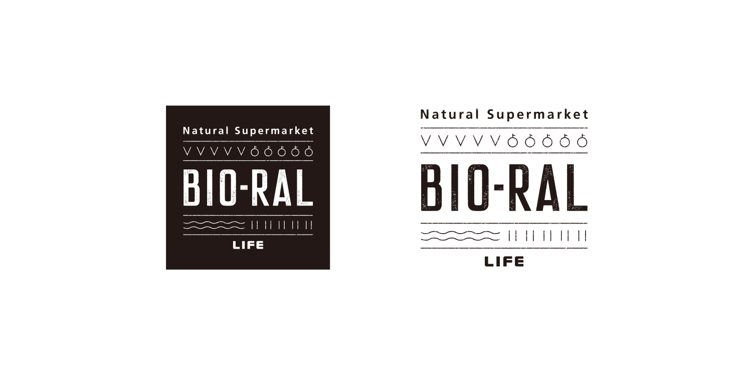 BIO-RAL　ビオラル　（ライフコーポレーション） ロゴ　店舗ロゴ　デザイン